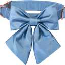 Lionet Paws Bowtie Dog Collar - Comfortable Silk Dog Collar with Detachable Bow Tie for Large Dogs, Neck 16-24 Inches (Blue)