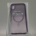 Anuck Case for iPhone Xs Max Case Magnetic Phone Case Compatible with MagSafe, Soft TPU Bumper Hard Translucent Matte Back Slim Fit Shockproof Protective Cover for Men Women Girls - Dark Purple