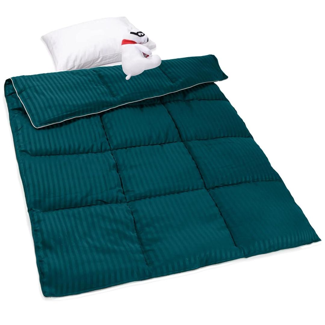 ZPECC Toddler Down Alternative Comforter, 39x47 Hypoallergenic Baby Blanket Quilt, Soft Breathable Lightweight All Season Kids Duvet Insert for Crib Stroller Cot Daycare, Teal (1 Count (Pack of 1))