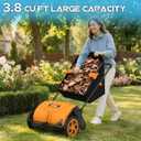 26" Push Lawn Sweeper, Grass & Leaf Collector with 3.8 cu. ft Large Capacity Hopper, Tool-Free Height Adjustment Yard Sweeper for Leaves, Grass Clippings, and Garden Debris