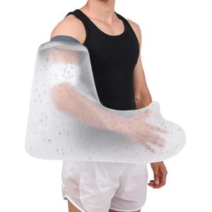 Waterproof Arm Cast Cover for Shower Wound Protector Bath Adult Watertight Cast Bag Showering for Surgery Bandage Broken Hand, Wrist, Finger, Elbow Reusable Durable (C-Long Arm-M)