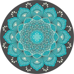 Pilates Mat Round Oversize Yoga Mat Suede Rubber Non-Slip Dia 140cm Exercise Mat Meditation Mat Workout Mat for Home Outdoor