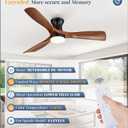 Fanbulous 52 Inch Ceiling Fans with Lights and Remote, 3 Blades Flush Mount Low Profile Ceiling fan, Efficient 3475 CFM, Timer, Quiet 35dB, 3CCT, Reversible for Bedroom Living Room,Foldable Design