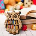 2 x 2025 Book Ornaments for Christmas Tree, Gift for Book Lover Women, Wooden Ornaments as Bookish Gifts for Christmas Tree Decorations, Gifts for Readers Hanging Xmas Decor