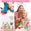 Knitgrip 10 Pcs Mother's Day Crafts DIY Kit Family Pressed Flower Handprint Frames Kits Bulk Dried Flower Frame Ink Pads Nana Mom Grandma Birthday Gifts from Son for Father's Day Gifts