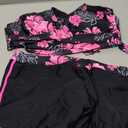 Bikini with Shorts for Women - Halter Two Piece Swimsuits High Waisted Bathing Suits with Pocket 2026 Boyshorts Swimwear (X-Large, Pink Floral)