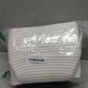 5-Pack Small Woven Rope Storage Baskets  2 Sizes Organizer Bins for Closet, Shelf, Bookshelf, Nursery, Changing Table, Fabric Cube Boxes, Rectangular Shallow Bins for Bathroom, Toy & Home (11.81*7.48*4.72'' & 5.91*5.91*2.56'', White)