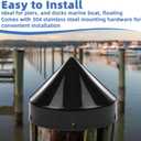 Dock Piling Caps, Flat Top Design Piling Caps and Cone Style Pylon Cap for Marine Docks Post Pole, Marine Dock Flat/Coned Piling Cap Cover for Post Pole Pylon Pipe
