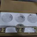 PARTPHONER 3-Light Brushed Gold Bathroom Light Fixtures, Modern Vanity Light Over Mirror Lighting, Wall Sconce with Frosted Milky White Glass Shades for Bedroom Living Room Kitchen Hallway