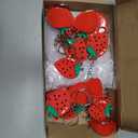 Strawberry Keychains with Thank You Tags Gift Bag for Baby Shower Party Guest Friend