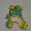 KYEESE Dog Pajamas Stretchy Pet Jammies Coat Comfy Pet Onesie Costume Velvet Dog Pajamas Small Sized Dogs Soft Dogs Clothes Pjs with Yellow Ducks Pattern, Large