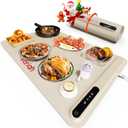 Warming Mat for Food, Voriah Electric Warming Tray with 3 Temp Settings & Auto Shut-Off, Food Warmer with Thick Silicone Surface to Keep Food Warm at Buffet, Parties, and Family UseApricot (L-24*16'')