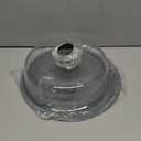 2 in 1, Glass Microwave Splatter Cover for Food & Microwave Place Mat, Plate Splatter Guard Lid with Easy Grip Silicone Handle Knob, Borosilicate Glass with Vent Hole, Food Grade, No Plastic, 10in