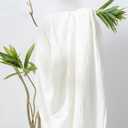 Carriediosa 100% Cotton Muslin Throw Blanket 50" X 70" Throw XL Size4-Layers Summer Gauze Throws for Bed CouchSoft Lightweight Breathable Linen Blankets Bedspread for Adults All SeasonWhite