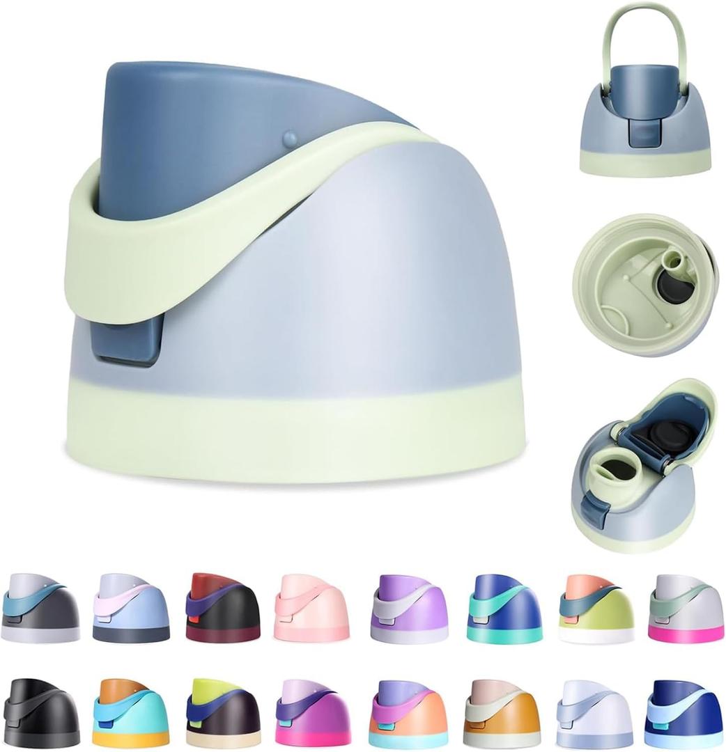 Replacement Lid for Owala Freesip, Compatible with Owala Cup 16oz 24oz 32oz 40oz, One Button Water Bottle Top Lid for Owala Freesip, Leakproof, BPA-Free, Denim