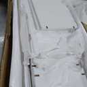 ONBRILL Shoes Cabinet for Entryway,6-Tier Shoe Storage Cabinet with Hombus Line Doors and Adjustable Shelves, Wooden Shoes Rack Modern Shoe Storage Organizer for Hallway, Living Room, White & Gold