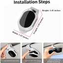 2 Pack Car Visor Sunglasses Holder (White) | Universal Anti-Scratch Clip, Secure & Easy-Access Storage for Sunglasses, Car Visor Accessories Gadgets