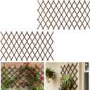 2 PCS Expandable Garden Trellis, 37" x 90" Trellis for Climbing Plants Outdoor, Wooden Lattice Fence Wall Panel Lattice Panels for Outside, for Climbing Plants Vine Ivy Rose Cucumbers Clematis（2PC）