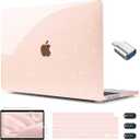 CISSOOK Compatible with MacBook Air 15 inch Case Glitter Pink 2025 2024 2023 Model A3241 A3114 A2941, Bling Hard Shell Case for MacBook Air 15 inch M4 M3 M2 Sparkly Cherry Pink