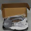 High Pressure Handheld Shower Head Briout 5-Settings Powerful Water Spray Shower Head against Low Pressure Water Flow with Stainless Hose and Adjustable Mount (Silver)