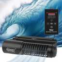 hygger Wave Maker For Aquarium, Magnetic DC 24V 35W Aquarium Powerhead2640GPH Adjustable Cross Flow Pump with LED Display Controller, Wavemaker For Freshwater Marine Reef Aquariums 85-160 Gallon