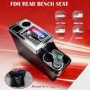 Truck Center Console Organizer Between Seat for Minivans, SUVs, Middle Van Bench Organizer for Floor Between The Back Seat Console 18 Wheelers Locking Design with Sliding Lid Design