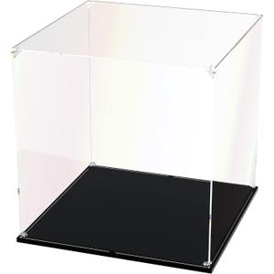 Clear Acrylic Display Case, Self-Assemble Showcase for Collectibles, Action Figures, Dolls- Alternative Glass Box for Commemorative Gifts(14x14x14 inch, 35x35x35 cm)