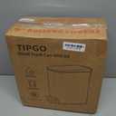 TIPGO Slim Bathroom Trash Can with Lid Soft Close, Step Pedal, 6 Liter / 1.6 Gallon Stainless Steel Trash Bin, Small Garbage Cans for Bedroom, Office, Kitchen (Brown)