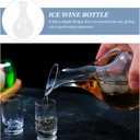 VALICLUD Japanese Style Ice Wine Bottle Decanter with Ice Chamber Glass Wine Pourer 6.3Oz Cold Server for Home Bar Restaurant Entertainment