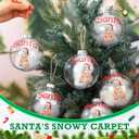6 Set Funny Christmas Ornaments Kit 2025 Santa Claus Gag Ball Gifts Plastic Fillable Ornament Funny Hilarious Prank Inappropriate Naughty Ball Christmas for Adults Tree Hanging Decoration, 3.94 Inch
