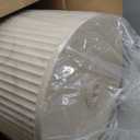 Adjustable 14.8 Inch Patio Table Top  Tempered Round Outdoor Tray with 1.6 Inch Umbrella Hole for Patio & Garden Tables, White