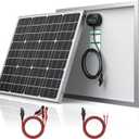SUNER POWER 24V 50W Solar Battery Charger Maintainer, Built-in Ultra Smart MPPT Charge Controller, Waterproof 50 Watt Solar Panel Trickle Charging Kit for 24Volt AGM, Lead-Acid, Lifepo4 Battery