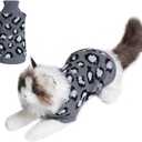 Cat Sleeveless Sweater Knitted Clothes for Cat Small Dogs Winter (Gray,Small)