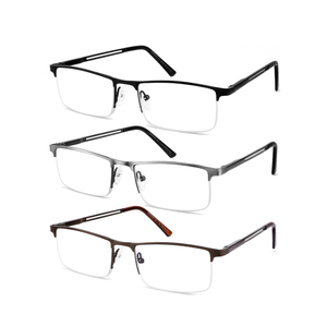JJWELL 3 Pack Blue Light Blocking Reading Glasses for Men Anti Computer Glare Eyestrain Spring Hinge Readers with Pouches +2.75