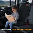 Siivton Car Seat Protector for Child Car Seat,Waterproof Car Seat Cover for Leather and Fabric Seats, 2 Mesh Pockets, Non-Slip Bottom,Thick Padding Cushion
