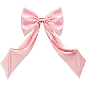 Coquette Large Satin Bow, 24 x 42 Inches, Pink Giant Bow Ribbon Tie for Coquette Room Decor, Birthday Party Backdrop Wall Decoration (Pink)