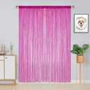 YIIBAII Beaded Curtain Beaded Curtains for Doorways Crystals Suitable for Interior Decoration and Partitions Hippy Closet Curtains (Plum Purple, 39"x79")