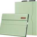 Fintie Case for 13 Inch Microsoft Surface Pro 11/10/9 - Multiple Angle Viewing Portfolio Business Cover with Pocket & Stylus Holder, Compatible with Type Cover Keyboard, Mint Green