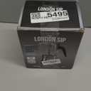 The London Sip Glass and Stainless Steel Stovetop Espresso Maker Moka Pot Italian Coffee Percolator, Glass, Medium (10.14 oz)