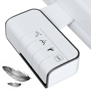 Hibbent Bidet Attachment for Toilet, Non-Electric Dual Nozzle for Frontal & Rear Wash, Adjustable Water Pressure Control, Fresh Water Bidet Toilet Seat, Self Cleaning Water Sprayer, Matte Black