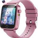 NBKLS Kids Watch for Girls 4 5 6 7 8 9 10 Years Old Gifts, Smart Watch for Kids with 26 Puzzle Games, HD Touch Screen, Flashlight, Learn Cards, Audiobook, Toddler Toys Christmas Birthday Gifts (Pink)