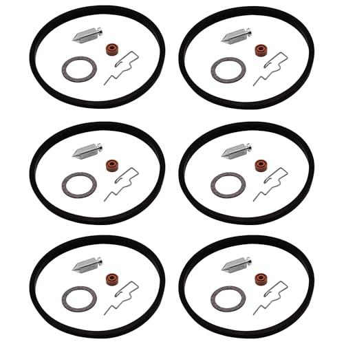 JA&MIU 631021B 6PCS Carburetor Carb Needle Seat Bowl Gasket Repair Kit Compatible with Tecumseh 631021 631021B 631021A V40 V50 V60 VM80 H30 VM100 HMSK HSSK LEV LV OH195