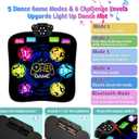Dance Mat, Rhythm Step Dancing Challenge Playmat with 6 LED Lights-up, Built-in Music & Bluetooth, Electronic Dance Mat with 5 Game Modes, Birthday Gifts Toys for Girls Age 3-12 Year Old