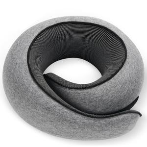 Neck Pillow, Travel Pillow uses Memory Foam to Support Neck Comfort, Ideal Companion for Airplane and car Travel, Compact, Convenient, and Versatile Airplane Sleep Pillow(Gray)