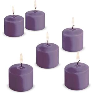 Candle Charisma Lavender Scented Votive Candles - 15 Hour Burn time - Set of 36 for Dinner, Wedding, Halloween and Holiday Decorations