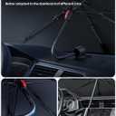 Lamicall Car Windshield Sunshade Umbrella - Foldable Car Windshield Sun Shade Cover, 5 Layers UV Block Coating, 52"x31" Front Window Heat Insulation Protection, for Auto Sedan, SUV Windshield
