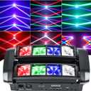 ZKYMZL RGBW Moving Head DJ Lights LED Spider Beam Stage Lighting with Sound Activated and DMX512 Control for Parties Disco Show Wedding Event...