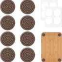 8 Pcs Anti Slip Cutting Board Pads, Self-Adhesive Silicone Feet, Waterproof, Shock-Absorbent, Noise Reducing for Cutting Board