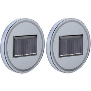 Cup Holder, 2pcs 7 Colors Solar LED Cup Mat Car Lamp Decoration Lights USB Car Bottle Bottom Mat.