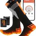 Heated Socks - 6000mAh Rechargeable Heated Socks for Men Women - Up to 10 Hours - APP-Controlled Electric Socks - 4 Heating Settings - Washable Winter Foot Warmer Socks